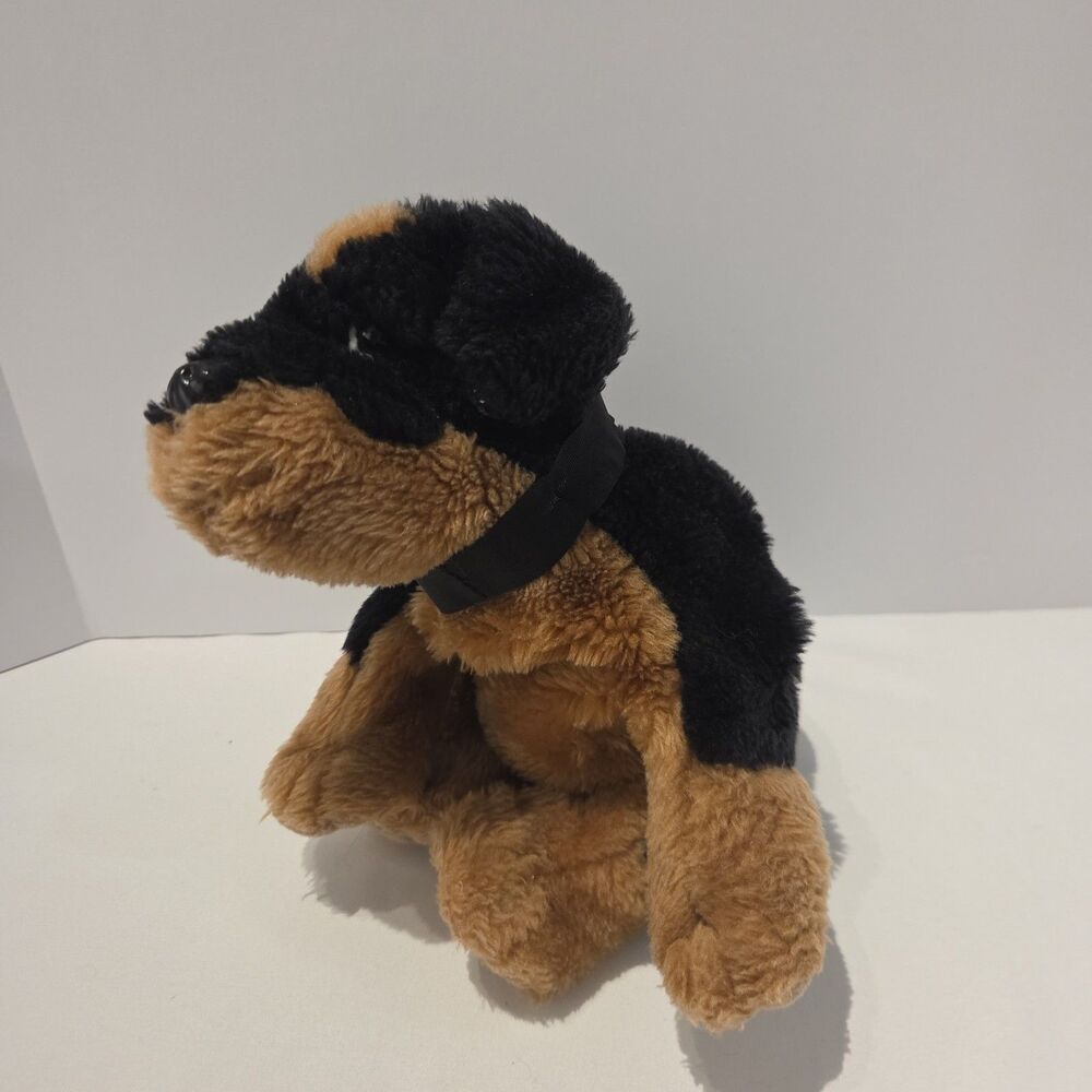 Rare Htf Beverly Hills Teddy Bear Co Hand Puppet Dog Rottweiler Black Brown 12"